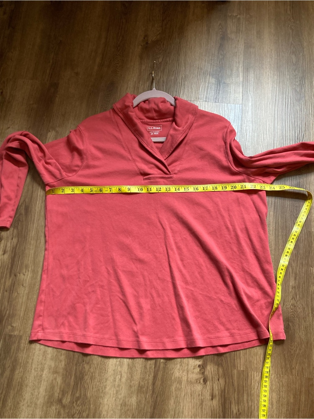L.L. Bean Pinkish Orange LS Shirt 2X - Picture 4 of 8